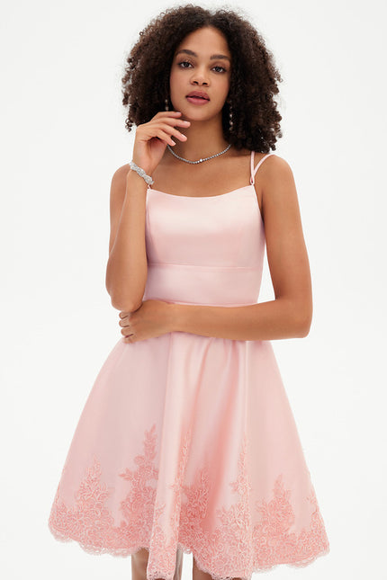 Robe Trapèze Rosée Enchantée - gallery 1