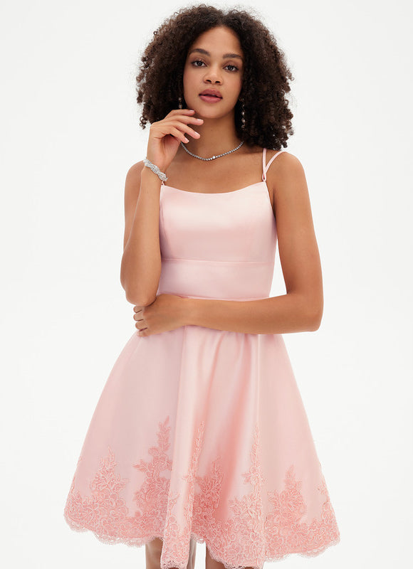 Robe Trapèze Rosée Enchantée - gallery 1
