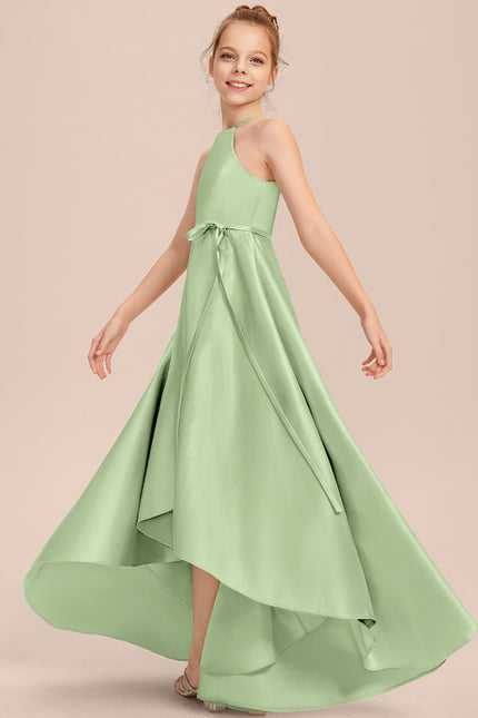 Robe Trapèze Satin Bleuté Élégante - gallery 4