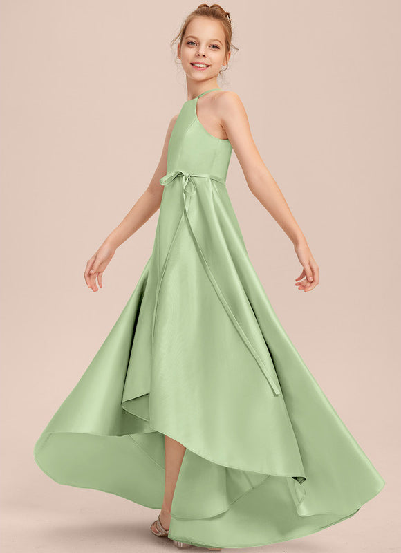 Robe Trapèze Satin Bleuté Élégante - gallery 4