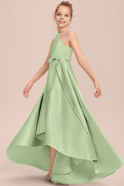 Robe Trapèze Satin Bleuté Élégante - gallery 4
