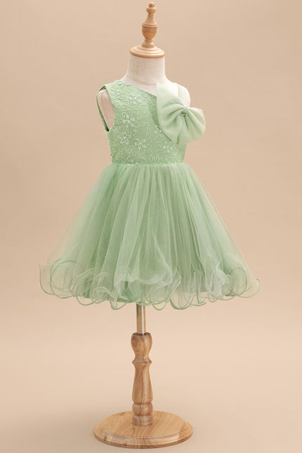 Robe Trapèze Verte Éclosion - gallery 2