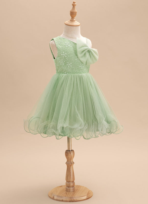 Robe Trapèze Verte Éclosion - gallery 2