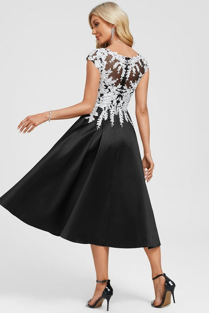 Robe Trapèze Dentelle Noire - gallery 6
