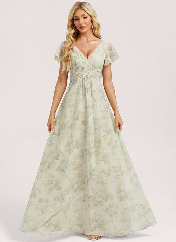 Robe Trapèze Mousseline Fendue - gallery 3