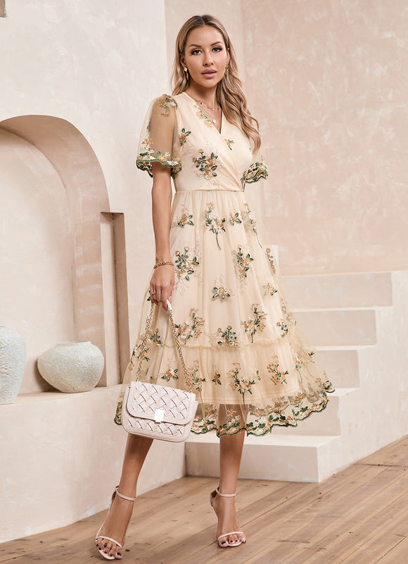 Robe Trapèze Florale Chic
