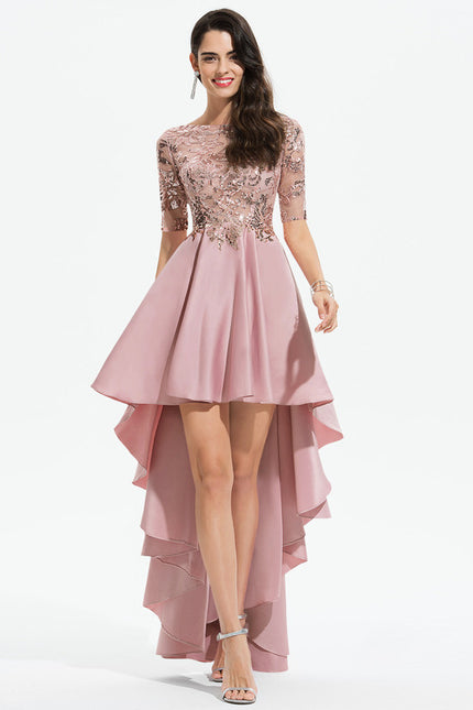 Robe Trapèze Rose Pastel Soirée Bal
