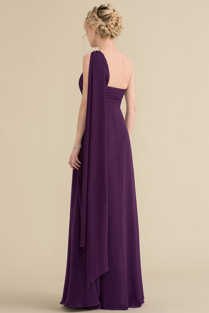 Robe Trapèze Asymétrique Beige - gallery 4