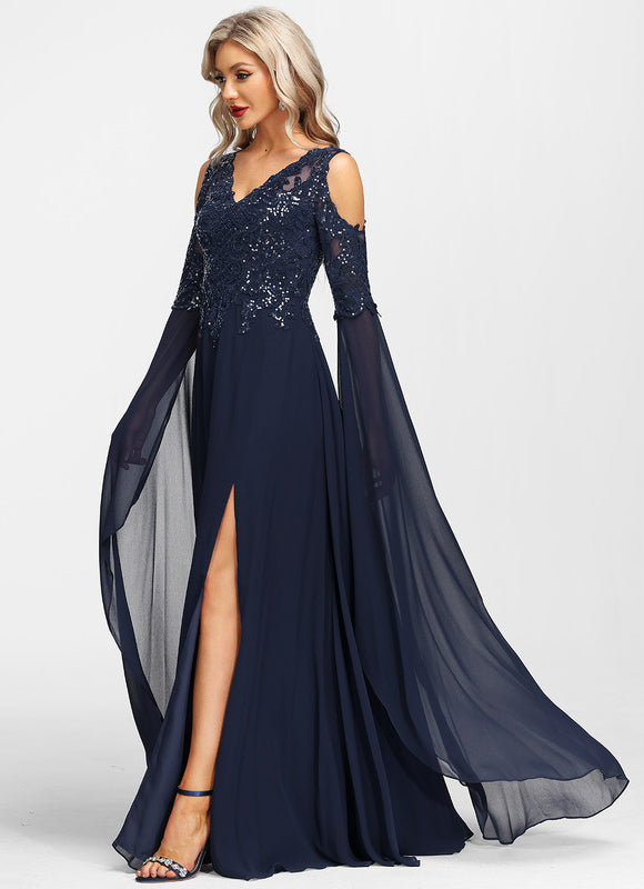 Robe Trapèze Éclat De Violettes - gallery 5