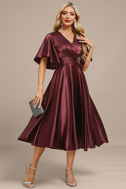 Robe Trapèze Chic Pour Mariage Grande Taille - gallery 5