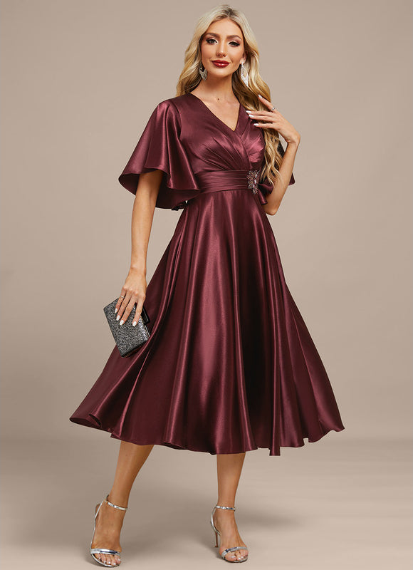 Robe Trapèze Chic Pour Mariage Grande Taille - gallery 5