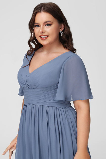 Robe Trapèze Mousseline Fendue - gallery 9