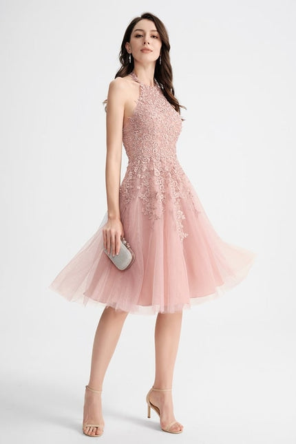 Robe Trapèze Lueur Rosée - gallery 1