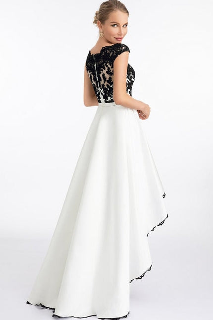 Robe Trapèze Noir Éclatant - gallery 2