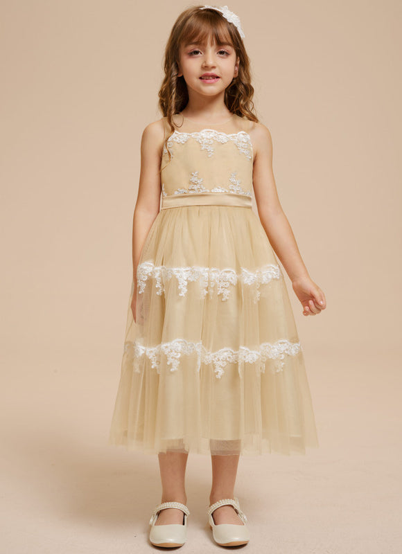 Robe Trapèze Rêve Doré Éthéré - gallery 5