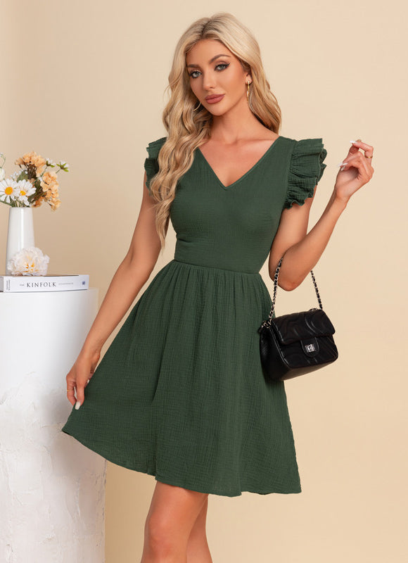 Robe Trapèze Verte Chic