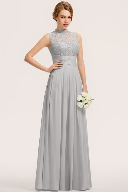 Robe Trapèze Gris Aérien Élégant - gallery 3