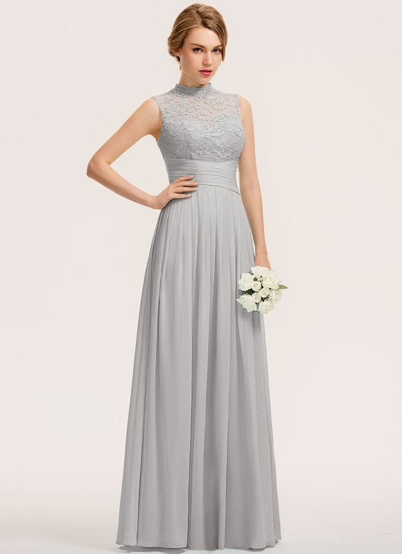 Robe Trapèze Gris Aérien Élégant - gallery 3