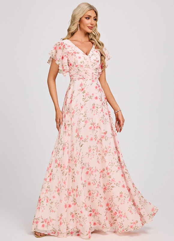 Robe Trapèze Mousseline Fendue - gallery 2