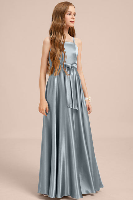 Robe Trapèze Satinée Céleste - gallery 5
