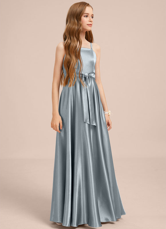 Robe Trapèze Satinée Céleste - gallery 5