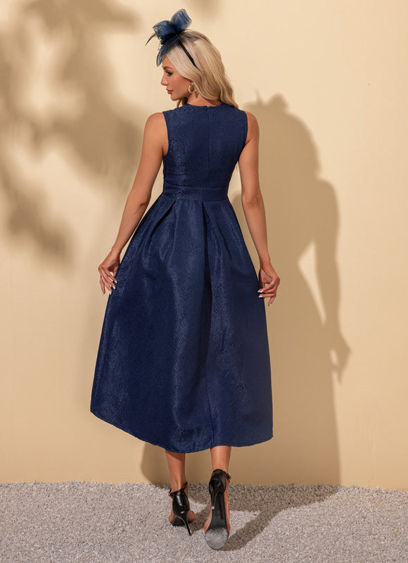 Robe Trapèze Midi Texturée - gallery 2