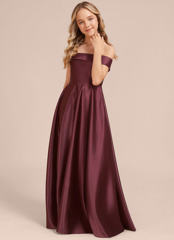 Robe Trapèze Satin Bordeaux Chic