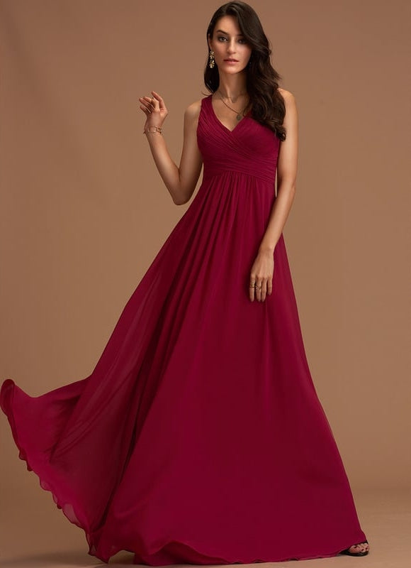 Robe Trapèze Bordeaux Élégance - gallery 3