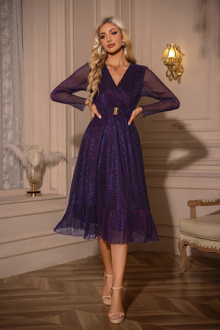 Robe Trapèze Tulle Rosée - gallery 2