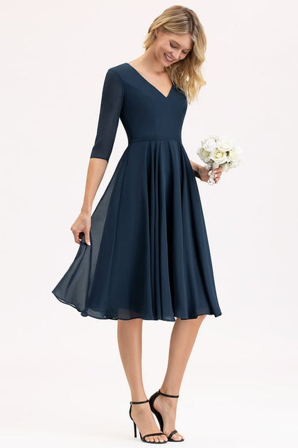 Robe Trapèze Drapé Élégant Chic - gallery 5