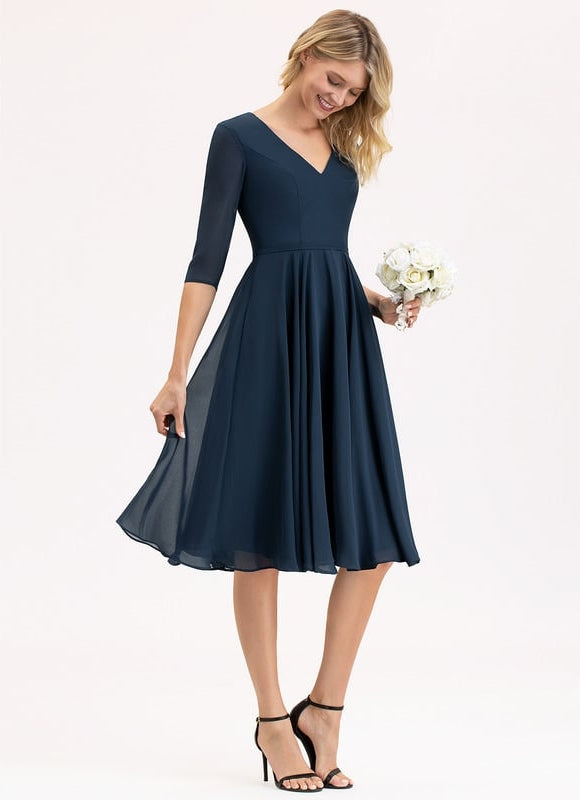 Robe Trapèze Drapé Élégant Chic - gallery 5