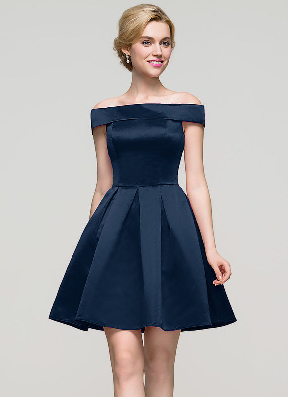 Robe Trapèze Satinée Ébène