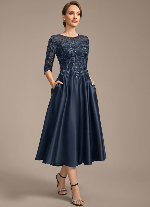 Robe Trapèze Éclat De Saphir - gallery 5