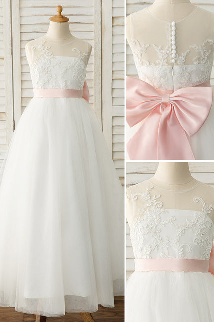 Robe Trapèze De Mariage Enfant - gallery 5