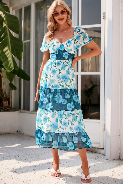 Robe Trapèze Céleste Fleurie - gallery 7