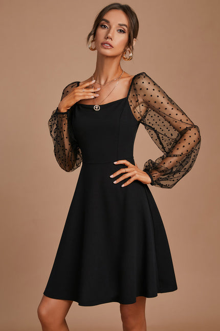 Robe Trapèze Couture Transparente - gallery 1
