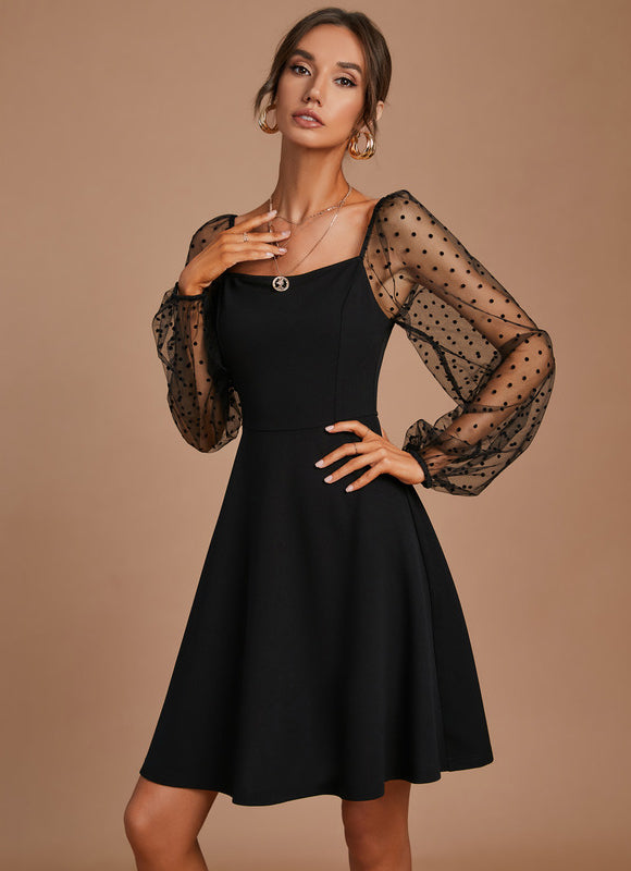 Robe Trapèze Couture Transparente - gallery 1