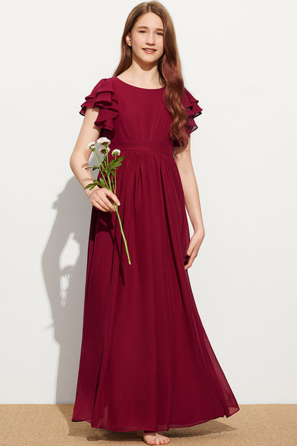 Robe Trapèze Bordeaux Flottante - gallery 1