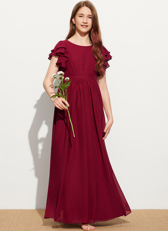 Robe Trapèze Bordeaux Flottante - gallery 1