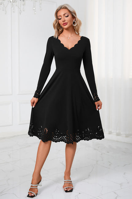 Robe Trapèze Midi Épure - gallery 4