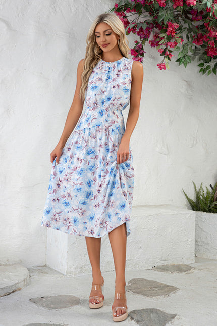 Robe Trapèze Ciel Floral - gallery 4