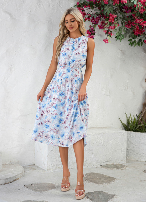 Robe Trapèze Ciel Floral - gallery 4