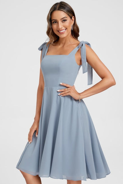Robe Trapèze Ciel Doux Satiné