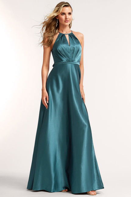 Robe Trapèze Satinée Azur - gallery 4