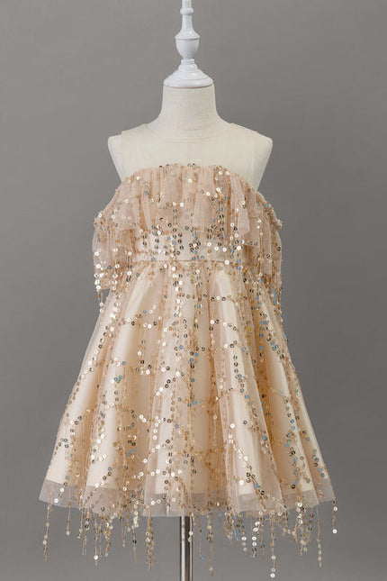 Robe Trapèze Précieuse Pailletée