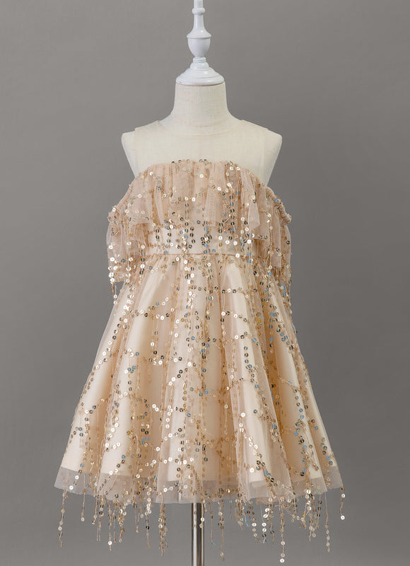 Robe Trapèze Précieuse Pailletée