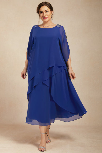 Robe Trapèze Bleu Cascade Chic - gallery 6