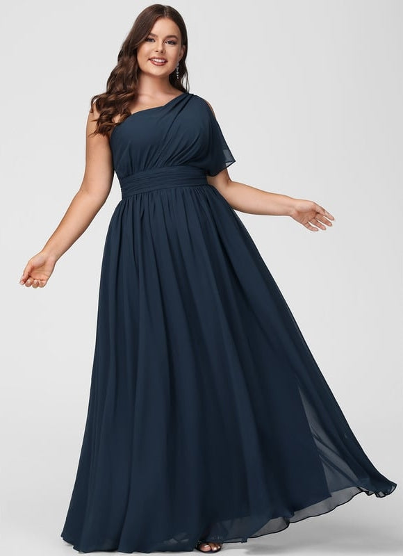 Robe Trapèze Asymétrique Beige - gallery 8