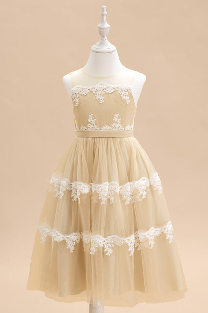 Robe Trapèze Rêve Doré Éthéré - gallery 1