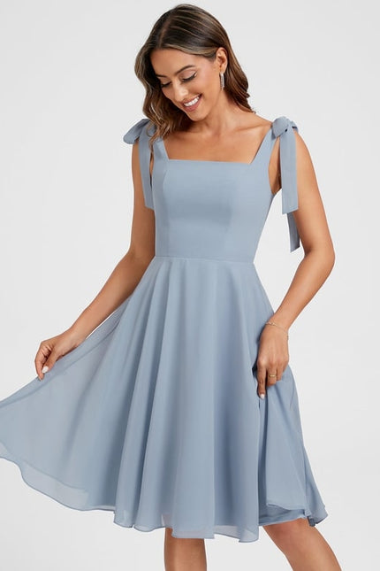 Robe Trapèze Ciel Doux Satiné - gallery 1